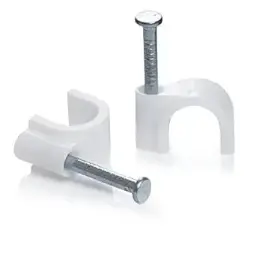 [10MM Clips] 10MM Cable Clips - 100 Pieces