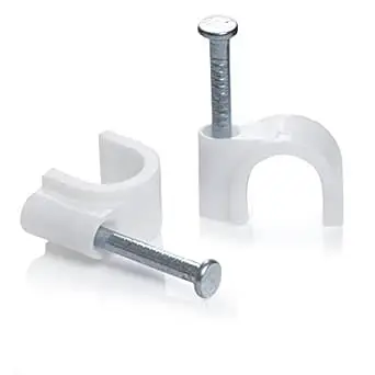 [10MM Clips] 10MM Cable Clips - 100 Pieces