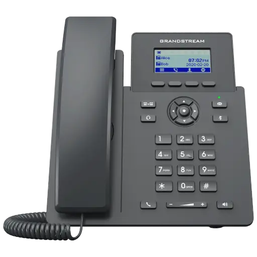 [GRP2601P] Grandstream Essential IP Phone, 2 SIP Accounts, 2 Lines, 2x Ethernet 10/100 PoE, 132x48 (2.41") LCD, No PSU