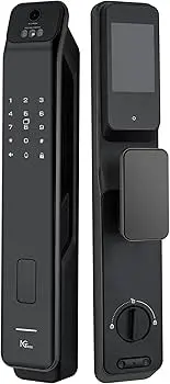 [SL01-Z350] NGTECO Smart lock with 4GHz Wi-Fi, Doorbell function, Power Supply,Fingerprint ,Face,Palm Vein,Card, Pincode