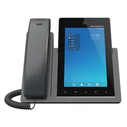 [GXV3470] Grandstream IP Video Phone - 16 SIP Accounts - 16 Lines - 2x GbE PoE - Wi-Fi - 1280x800 (7.0") Touch Screen Color LCD - 2MP Camera - Android 11 - 12V/1.5A PSU