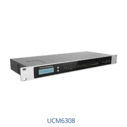 [UCM6308] Grandstream IP PBX Appliance - 8 RJ11 FXS - 8 RJ11 FXO - 2x GbE PoE LAN/WAN - 1 Hot Standby Port - 3000 SIP Users - 300 Concurrent Calls - UCM RC -VideoServer - 12V/2A PSU