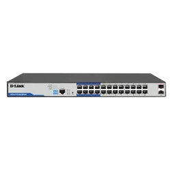 [DGS-F1210-26PS-E] D-Link 26-Port Gigabit Smart Managed PoE+ Switch With 24 PoE+ Ports (8 Long Reach 250m) and 2 SFP Ports