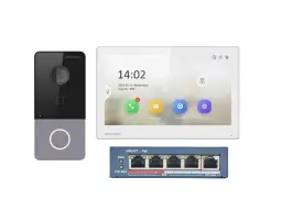[DS-KIS607-S] Hikvision IP Video Intercom Kit With 4-ch PoE Switch